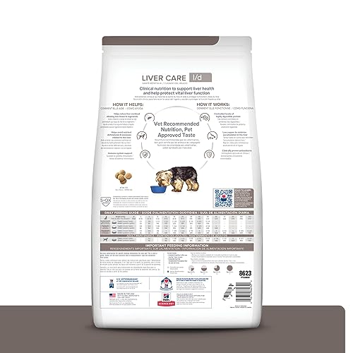 Hill's Prescription Diet l/d envase frontal con bolsa de 17-6 lb para perro