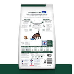 Hill's GlucoSupport croquetas de pollo, sabor agradable para gatos.