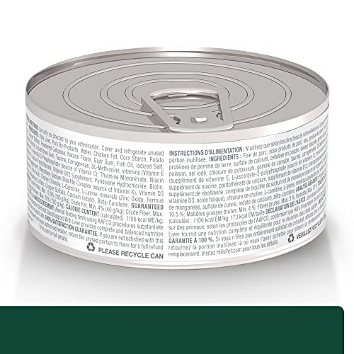 Gato comiendo Hill's Prescription Diet m/d GlucoSupport en lata, para control de glucosa.