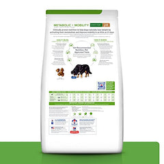 Hill's Metabolic + j/d, frente del empaque para identificar la dieta de apoyo de peso.