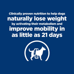 Hill's Metabolic + Mobility: perro comiendo, experiencia agradable durante la comida.