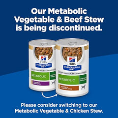 Hill's Metabolic trozos en salsa en lata, sabor que ayuda a la saciedad.