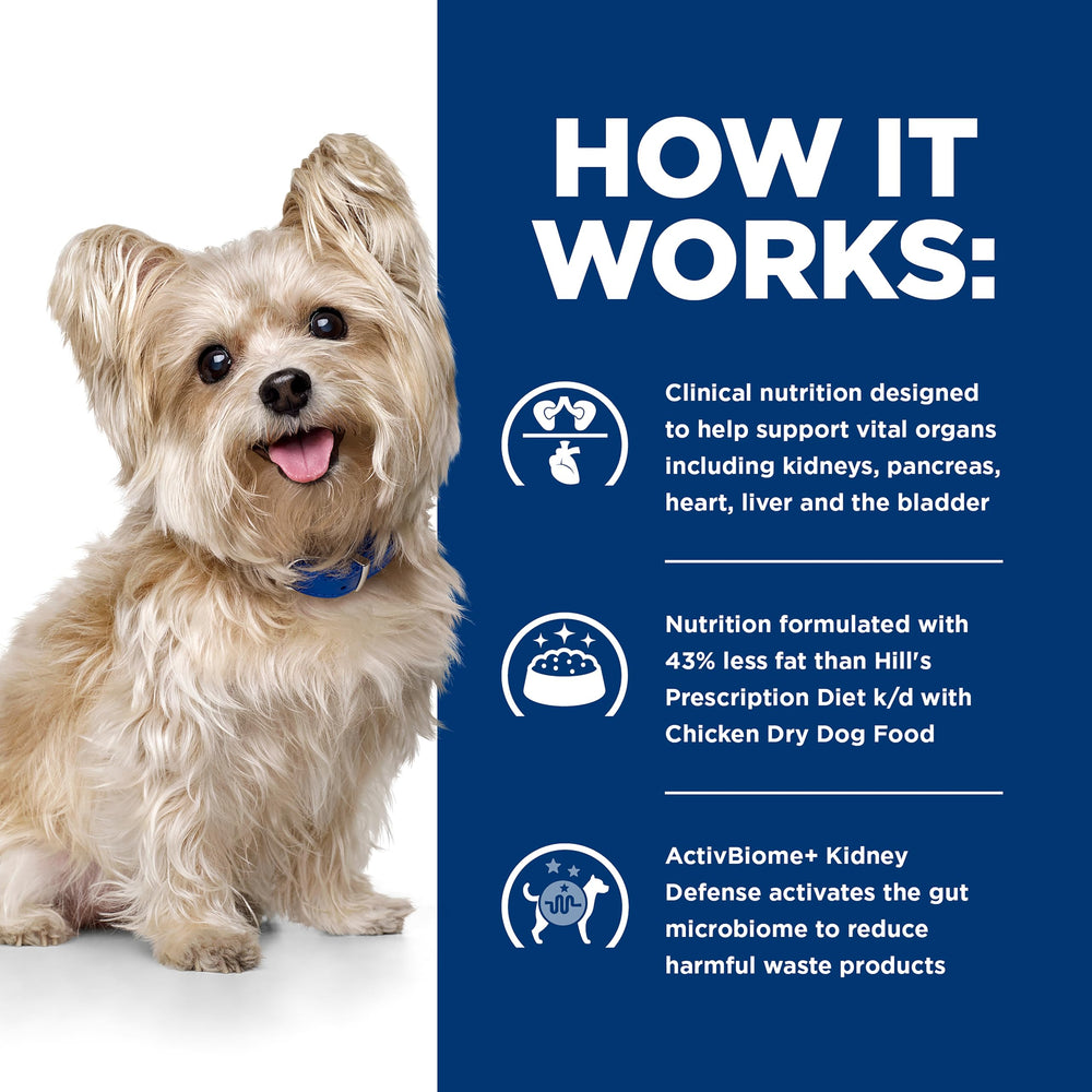 Hill's Prescription Diet Multi-Organ, proteína y grasa controladas para perros con sensibilidad.