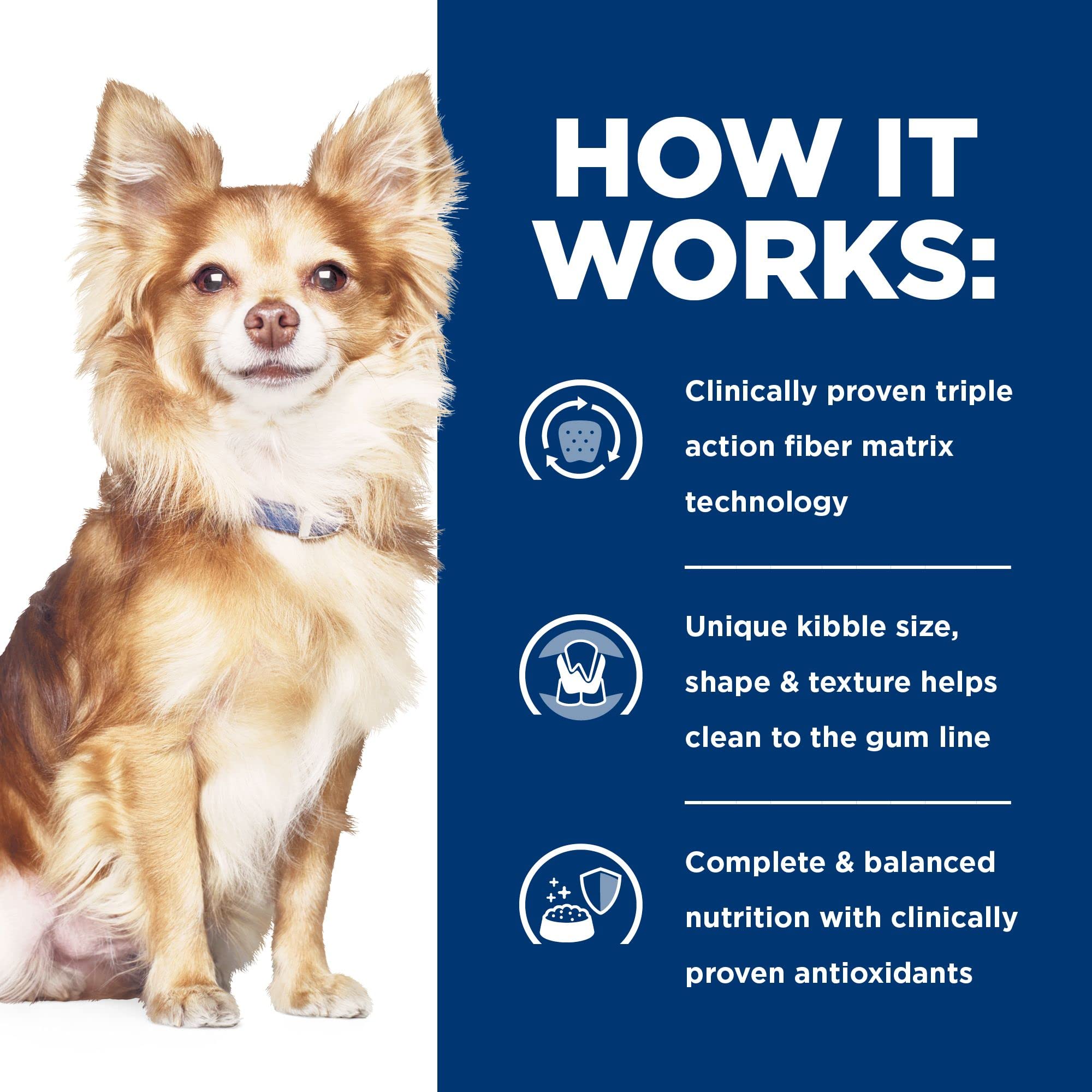 Hill's Prescription Diet t/d apto para uso diario en perros pequeños.