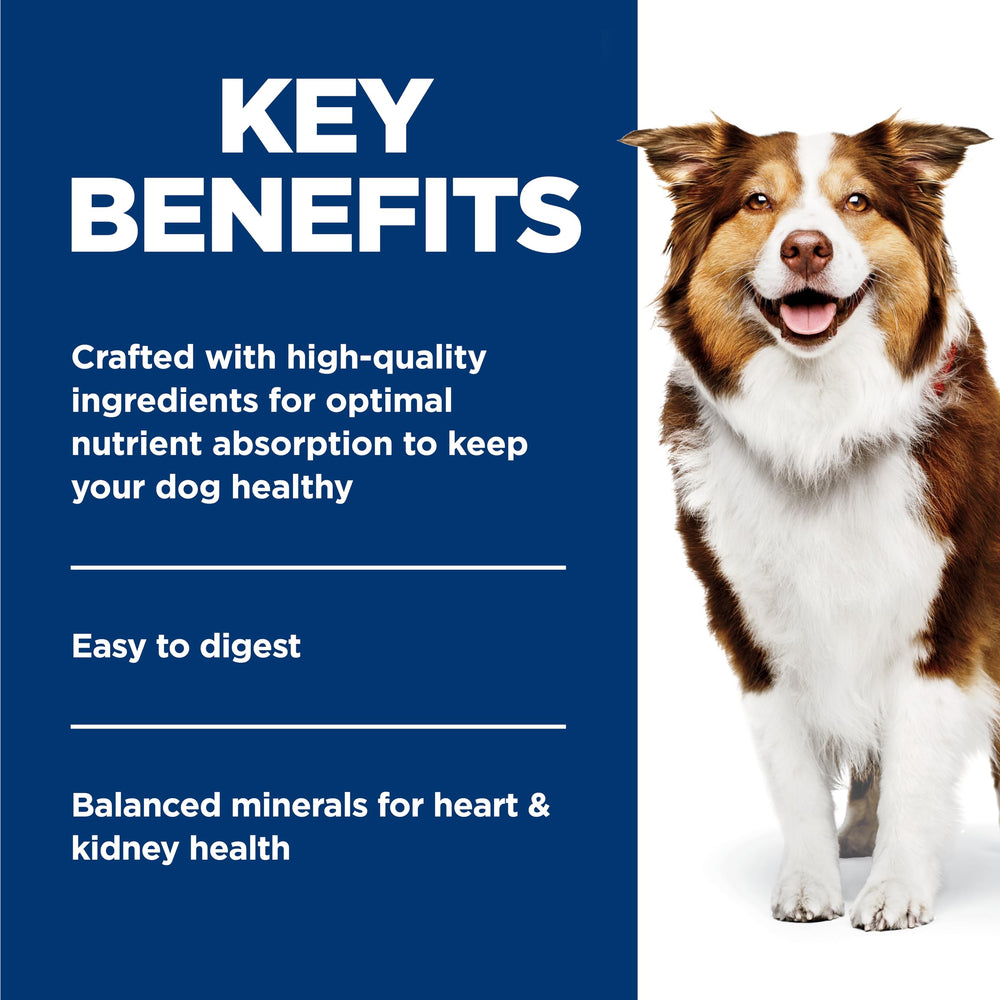 Producto estadounidense de Hill's con ingredientes globales confiables para perros mayores.