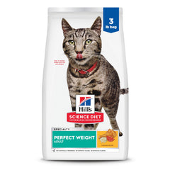 Hill's Science Diet Adult Perfect Weight para gatos con croquetas de pollo para control de peso