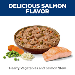 Hill's Science Diet Adult Perfect Weight guiso de salmón con vegetales para perros.