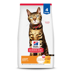 Hill's Science Diet: bolsa de 4 lb con pollo, apoyo al peso saludable para gatos