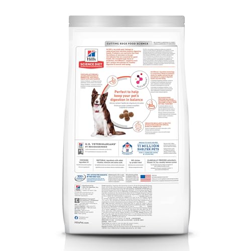 Hill's Science Diet croquetas sabor pollo atractivas para perros.