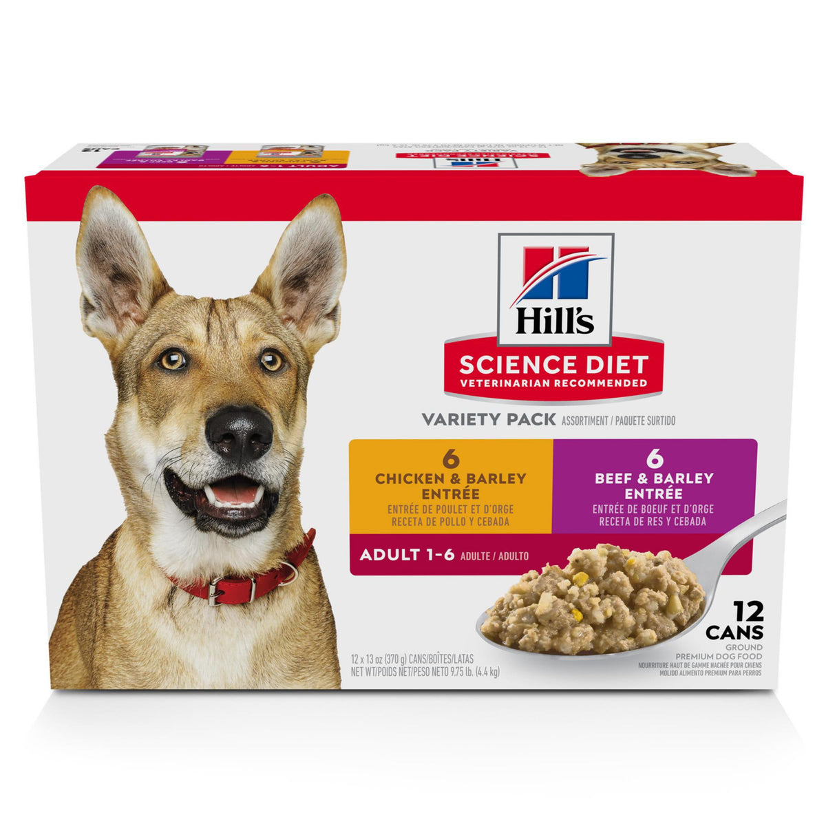 Hill's Science Diet, lata pollo, opción sabrosa para perros adultos activos