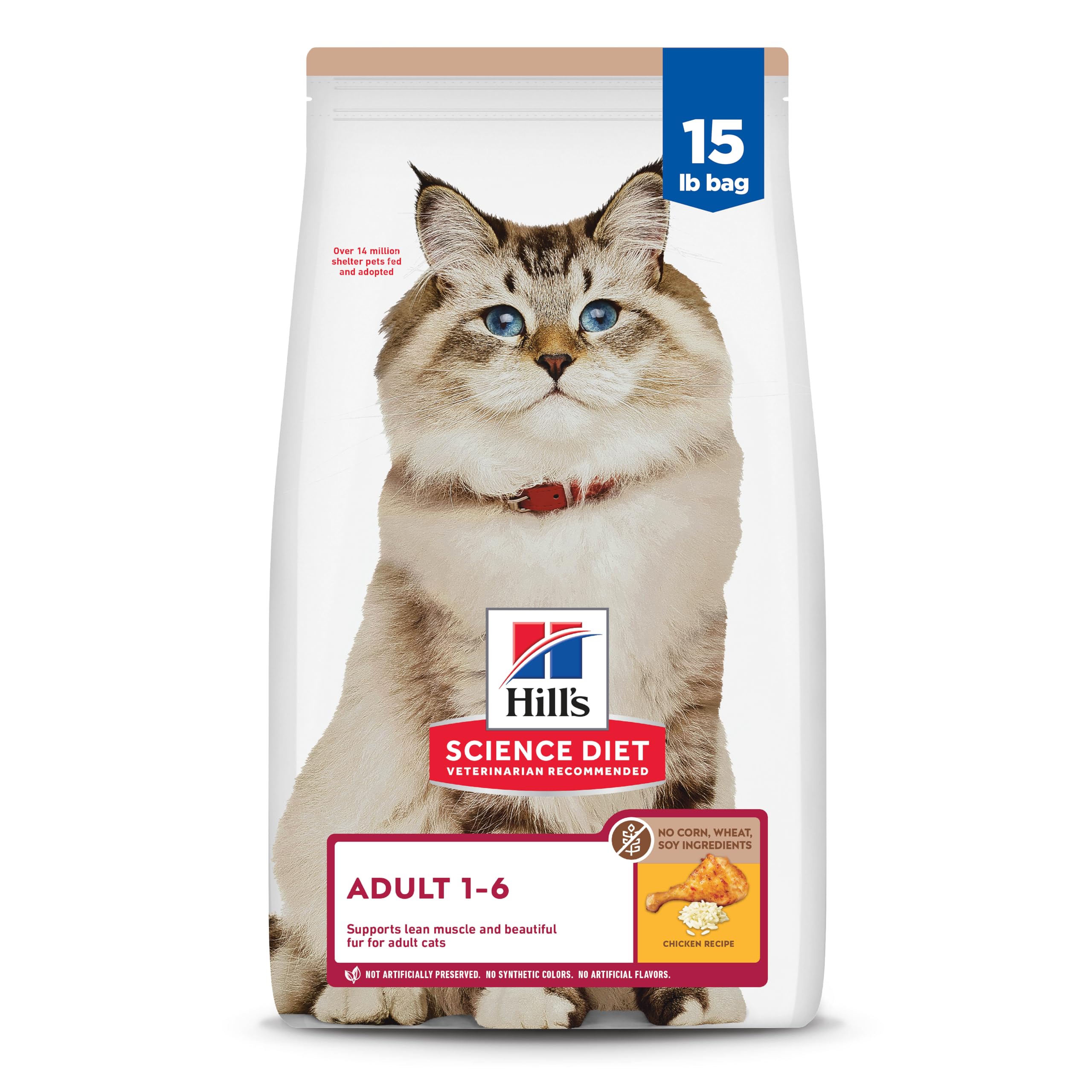 Hill's Science Diet Adult 1-6 sin maíz croquetas fáciles de digerir para gatos
