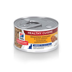 Hill's Science Diet Adult 7+ en lata pollo-arroz, ayuda a mantener masa magra en gatos mayores