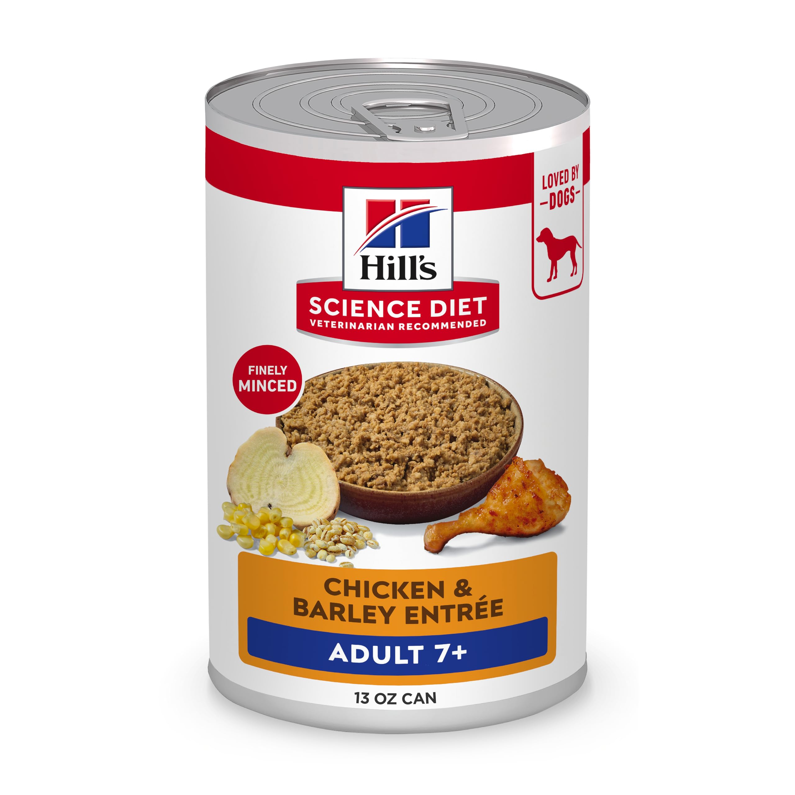 Hill's Science Diet Adult 7+ lata pollo y cebada frente: energía para perros mayores