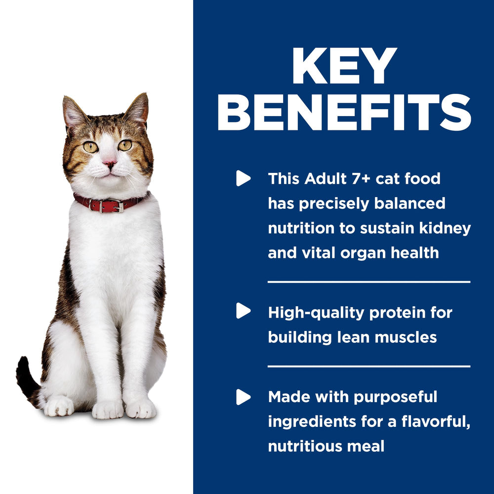 Hill's Science Diet 7+ en lata, pollo picado, variedad de sabores para gatos mayores