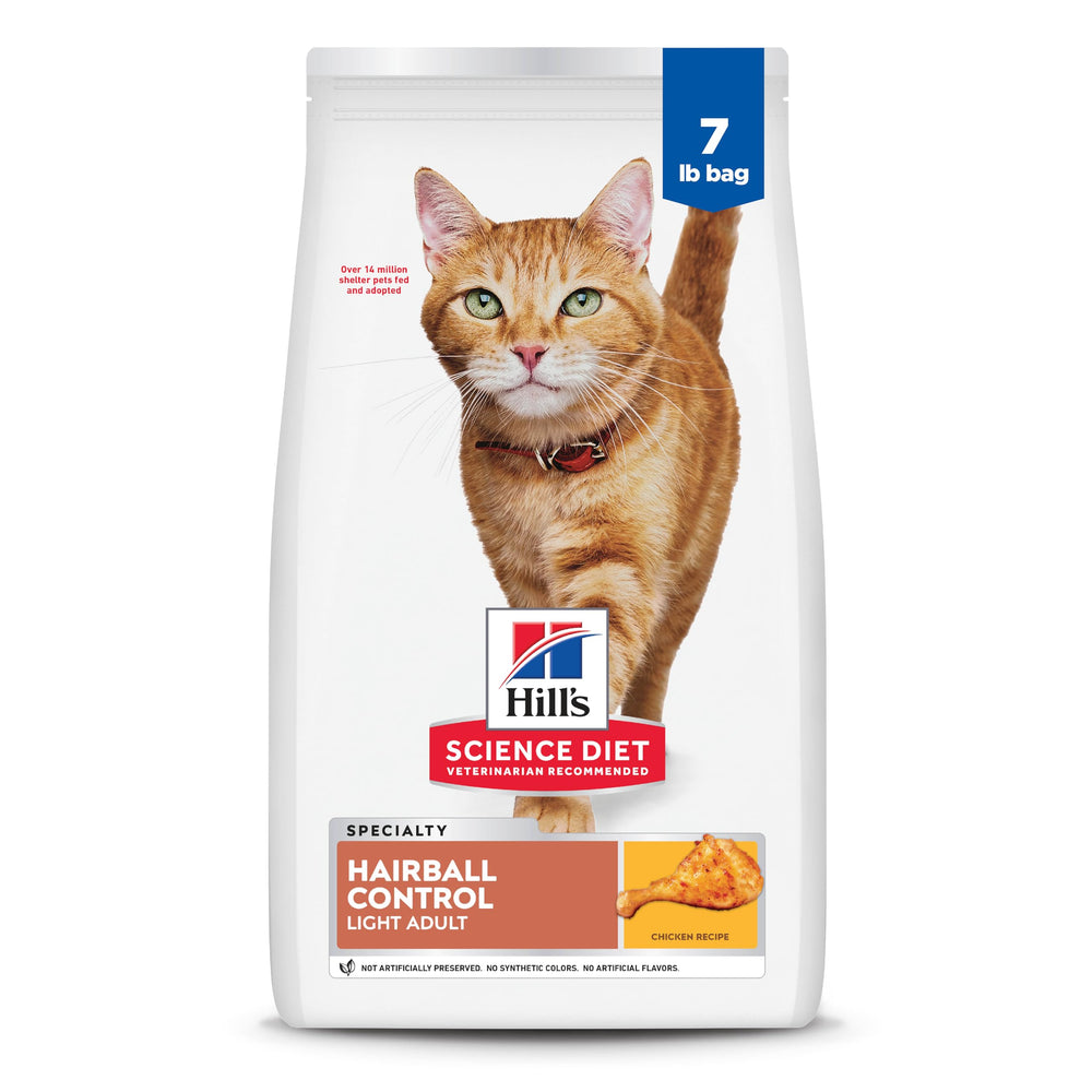 Hill's Science Diet Adulto con control de bolas de pelo y pollo, bolsa de 7 lb