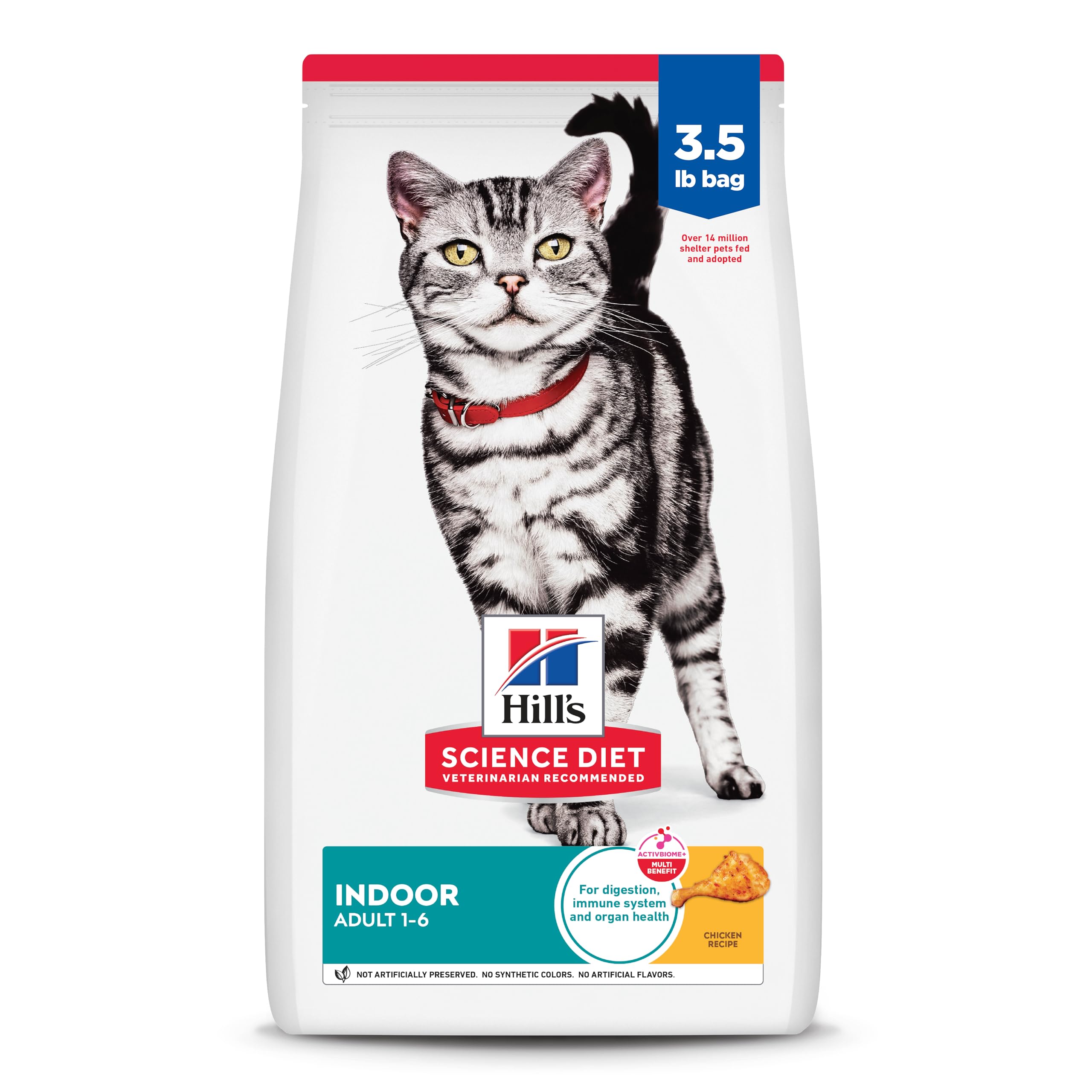 Hill's Science Diet Gato adulto interior, bolsa de 3-5 lb, energía diaria.
