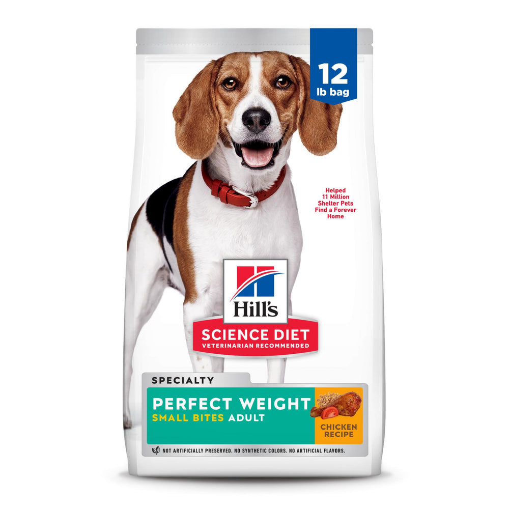 Hill's Science Diet Adulto Peso Perfecto, croquetas pequeñas con pollo y arroz, para control de peso