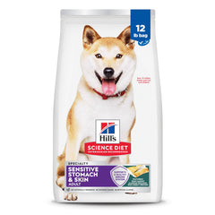 Hill's Science Diet bolsa 12lb, estómago sensible, apoyo para piel sana.