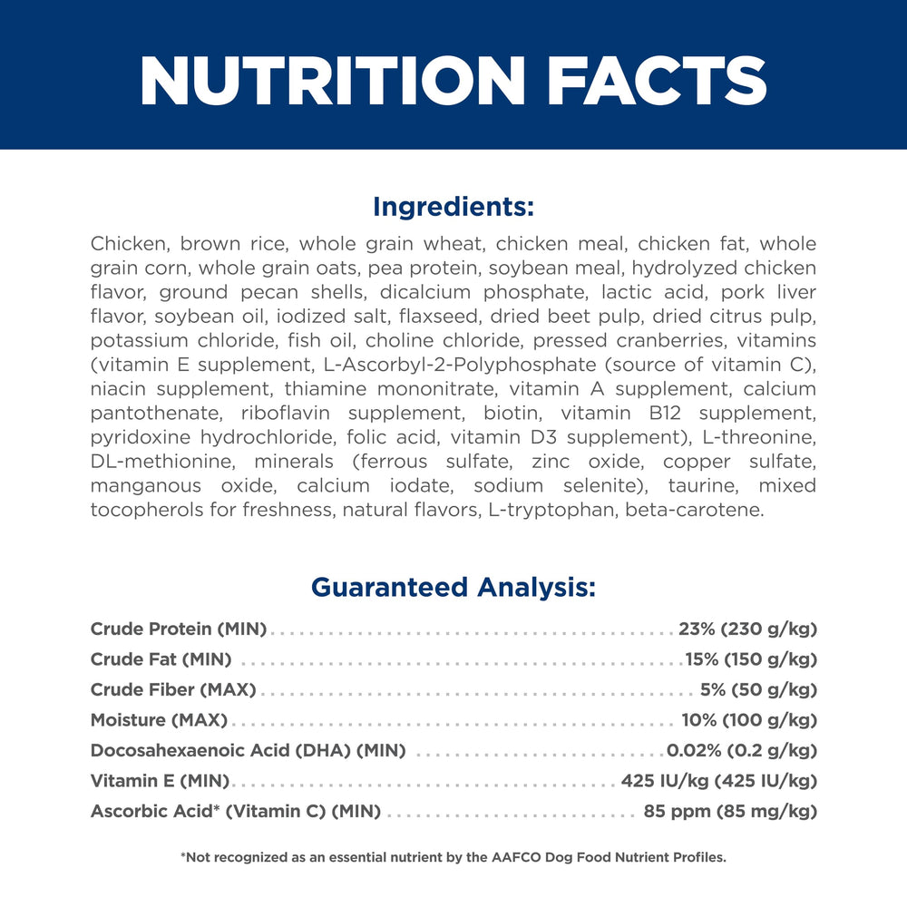 Hill's Science Diet, producido en EE. UU. con ingredientes globales de confianza.