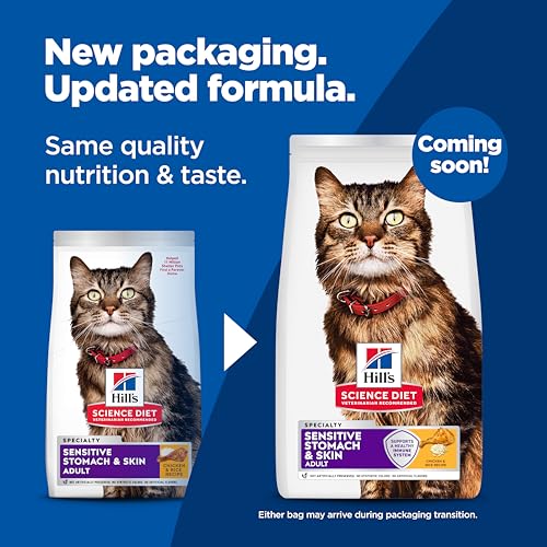 Croquetas crujientes de Hill's Science Diet para gatos con estómago sensible.