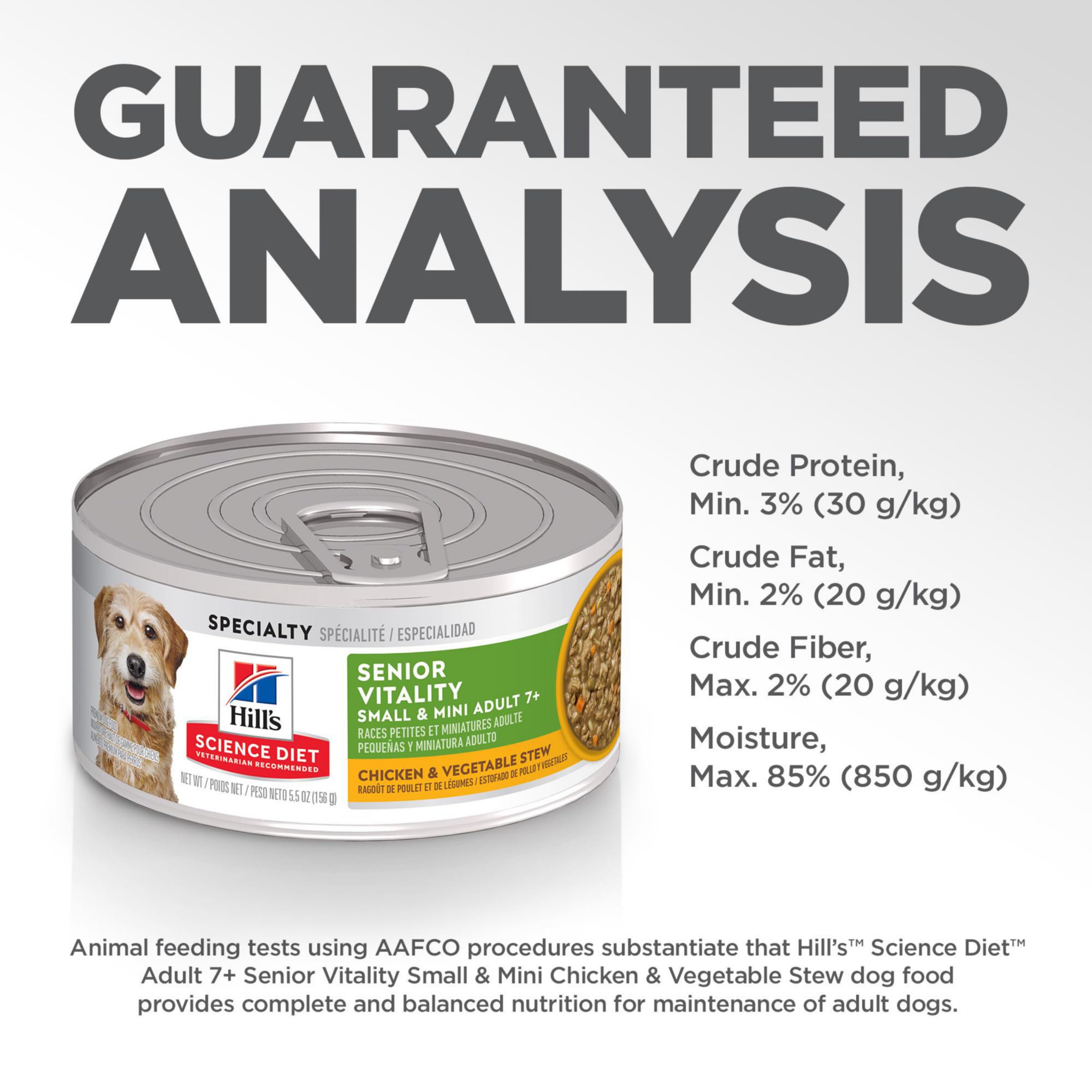 Hill's Science Diet energía y vitalidad para perros pequeños, lata 5.5 oz.