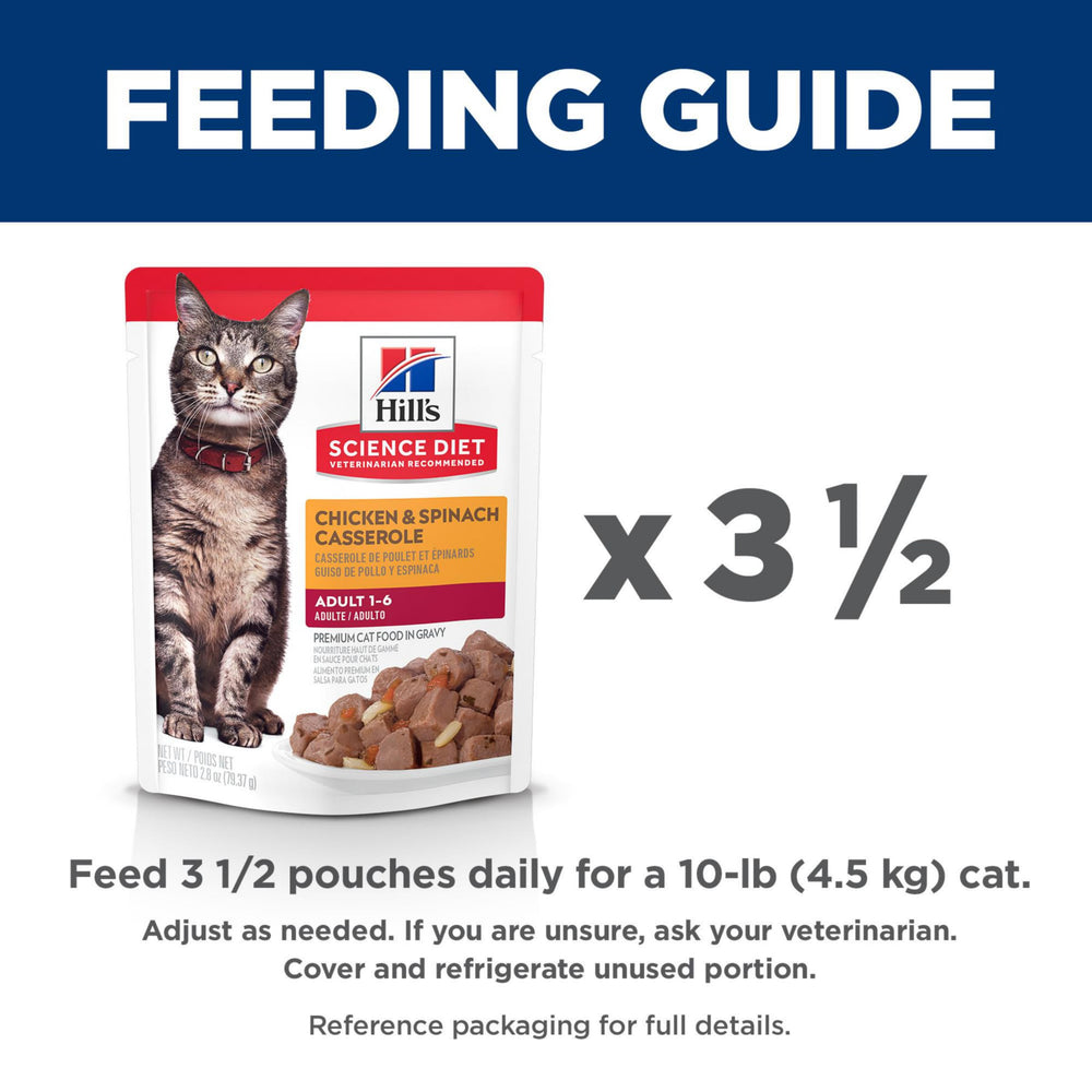Hill's Science Diet Gato Adulto caja 24 porciones fácil de usar.