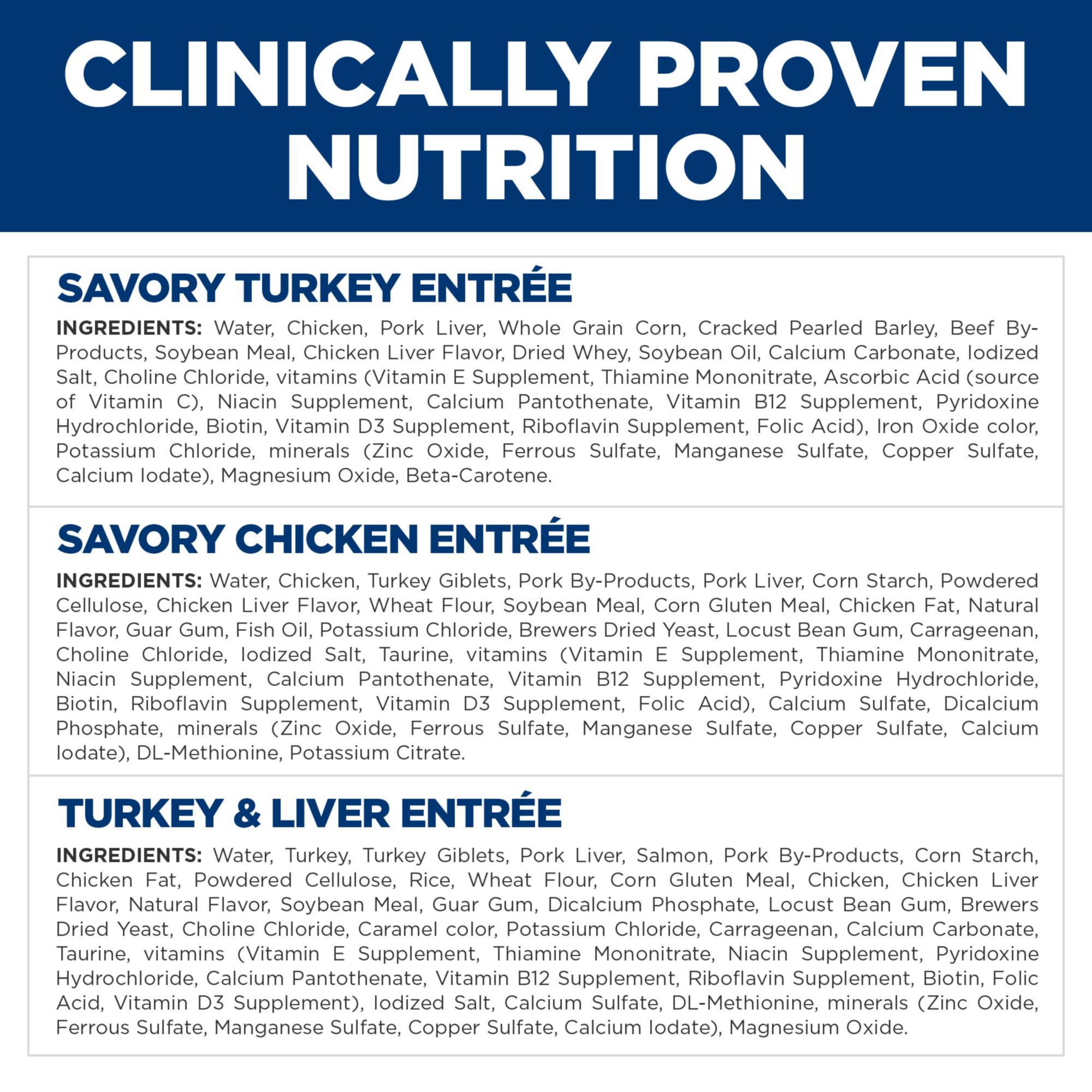 Hill's Science Diet paquete-variedad para gatos con 12 latas de 5.5 oz.