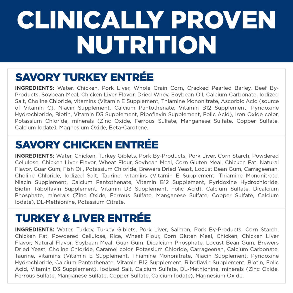 Hill's Science Diet paquete-variedad para gatos con 12 latas de 5.5 oz.