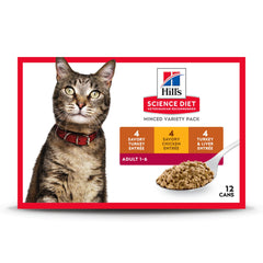 Hill's Science Diet para gatos: variedad con pavo e hígado en lata de 5.5 oz para músculos magros.