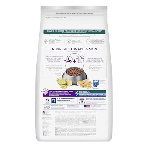 Hill's Science Diet harina-merluza, ingredientes naturales para digestión suave.