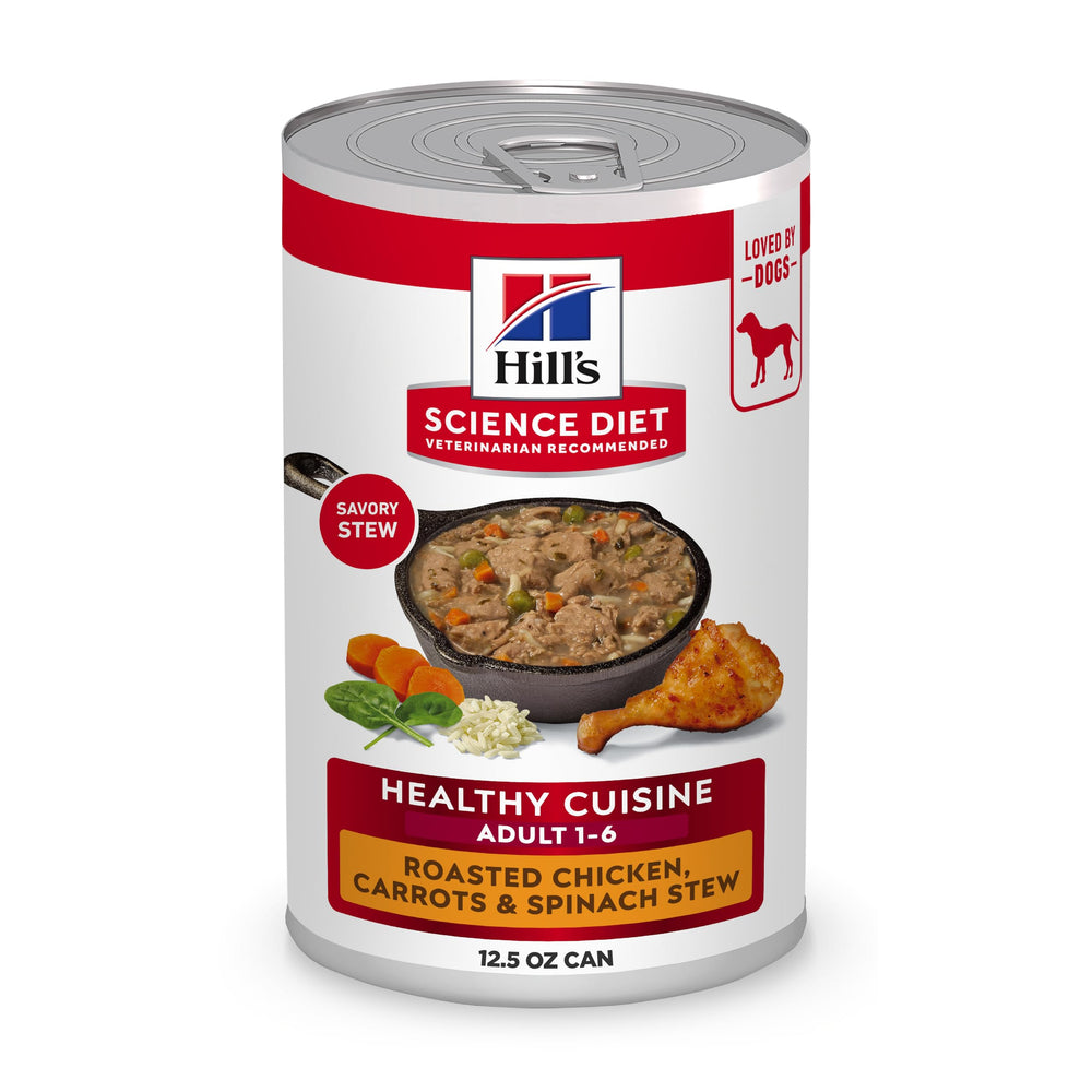 Hill's Science Diet Healthy Cuisine pollo asado para perro adulto, cena sabrosa y balanceada.