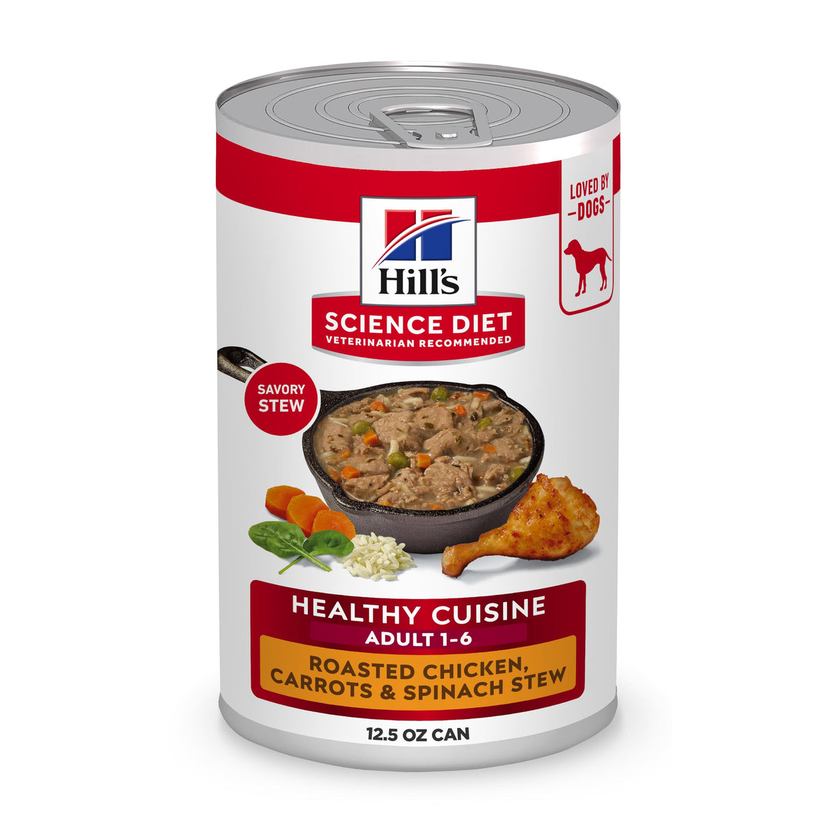 Hill's Science Diet Healthy Cuisine pollo asado para perro adulto, cena sabrosa y balanceada.