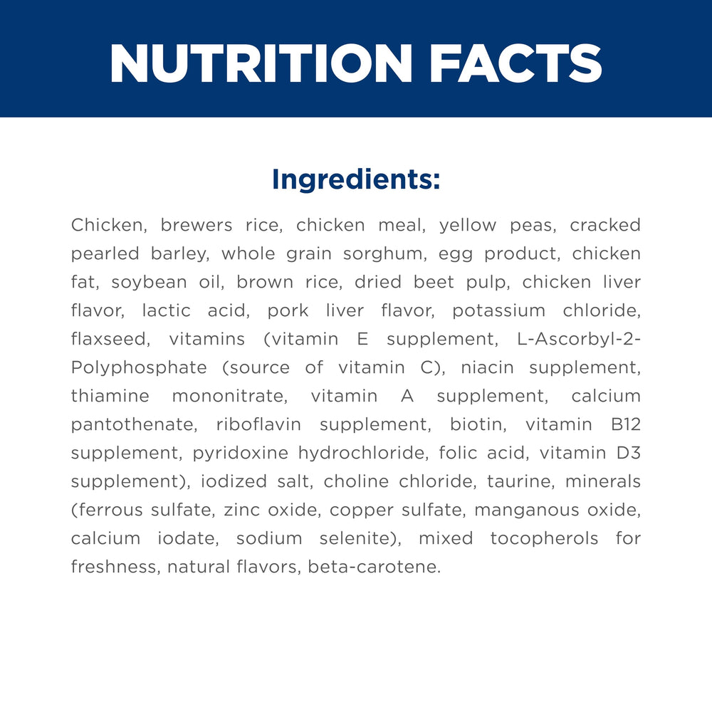 Hill's Science Diet hecho en EE. UU. con ingredientes globales confiables.