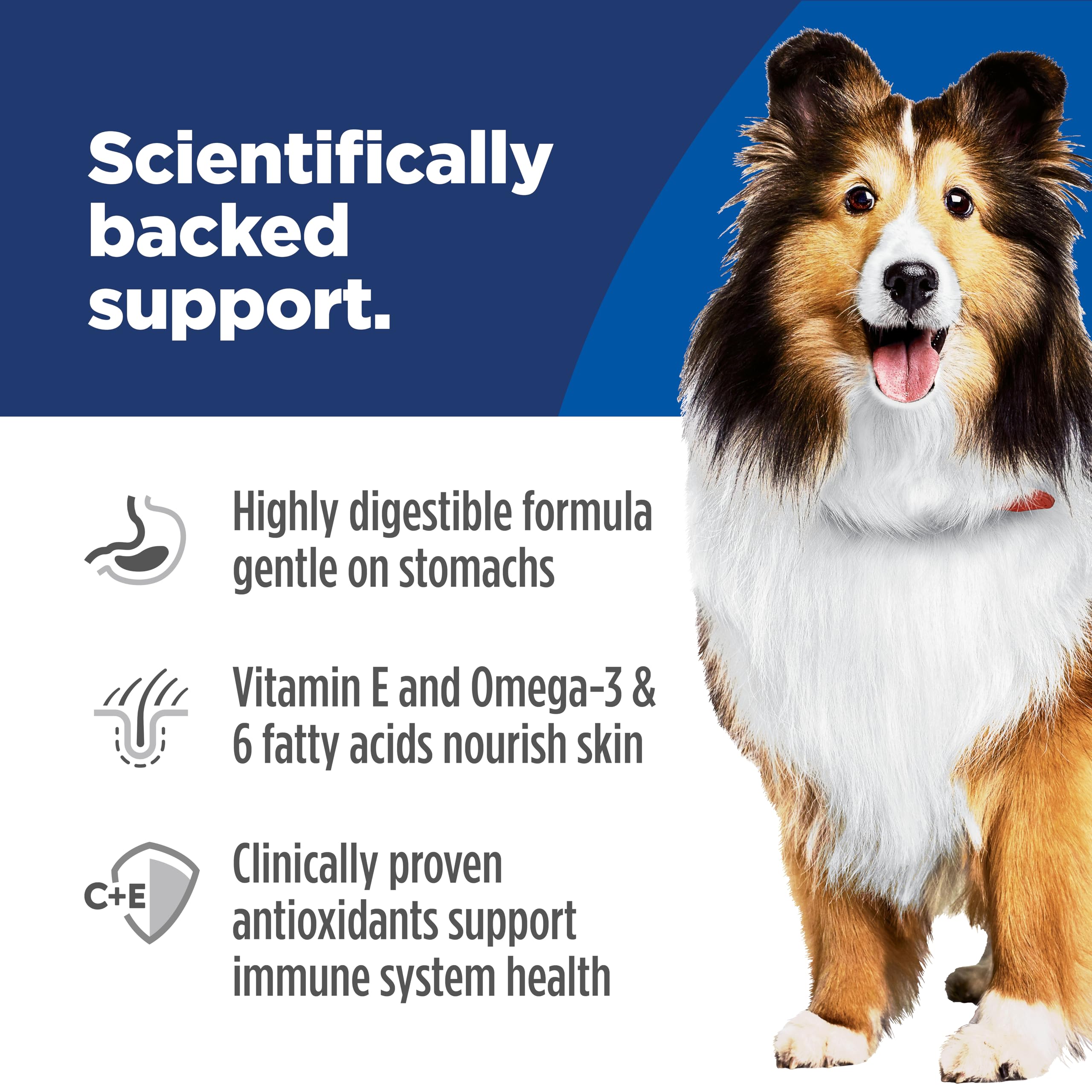 Hill's Science Diet hecho en EE.UU. con ingredientes globales confiables.