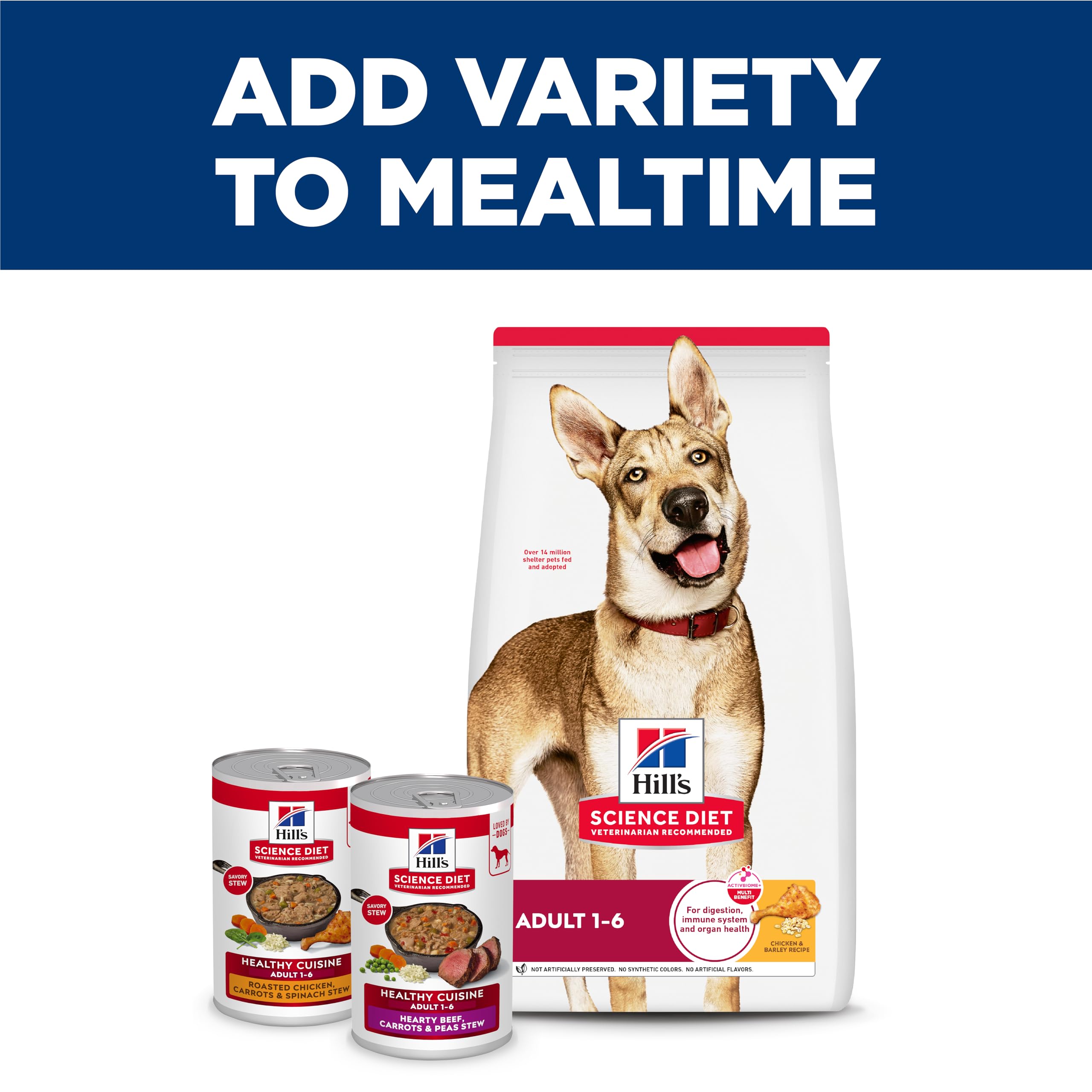 Sugerencia de ingesta diaria para perros adultos Hill's Science Diet.