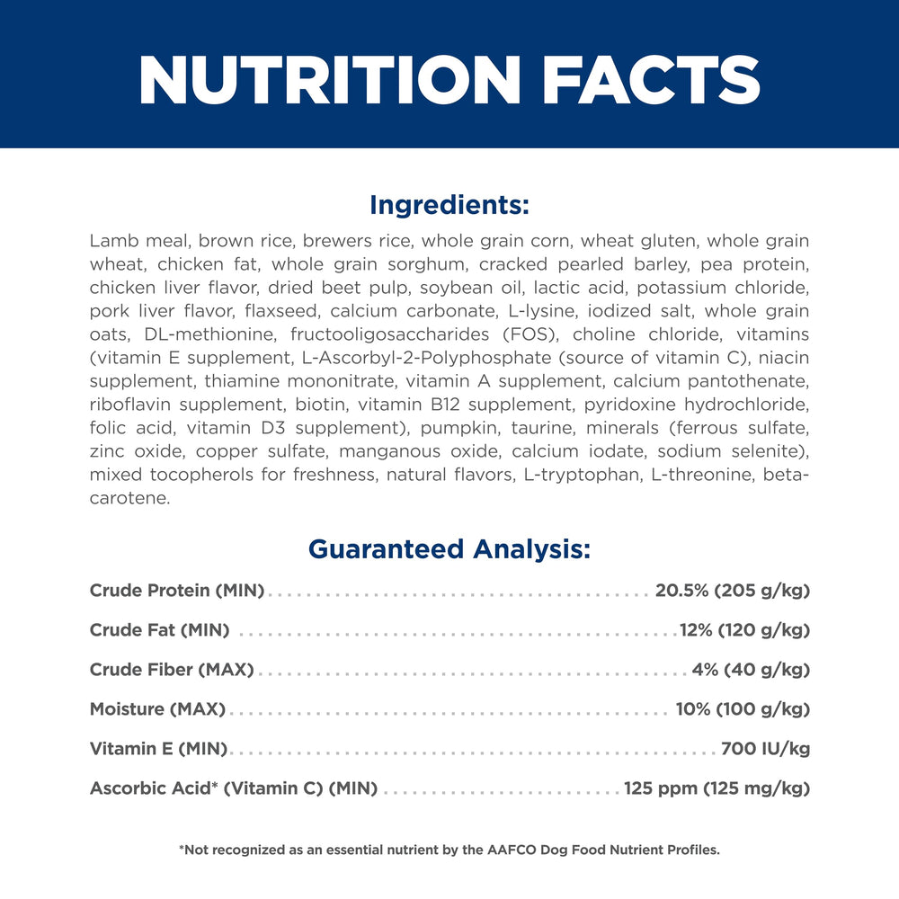 Ingredientes naturales de Hill's Science Diet para consumo diario.