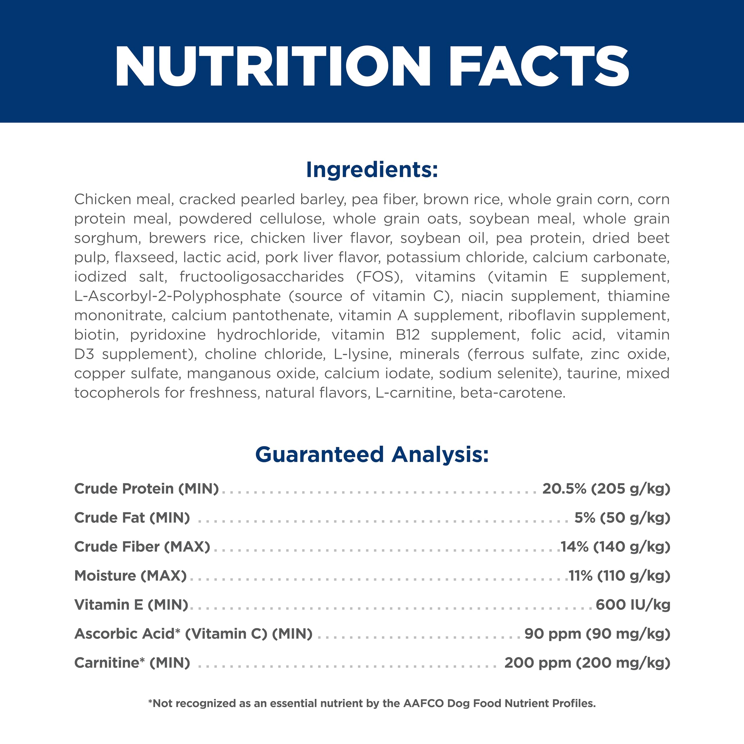 Hill's Science Diet Light, fibras naturales para saciedad entre comidas.