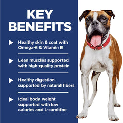 Hill's Science Diet Light omega-6 y vitamina E para piel y pelaje saludables