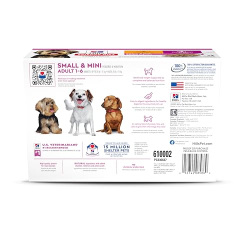 Hill's Science Diet pack de 12 latas para perros pequeños, opción diaria conveniente