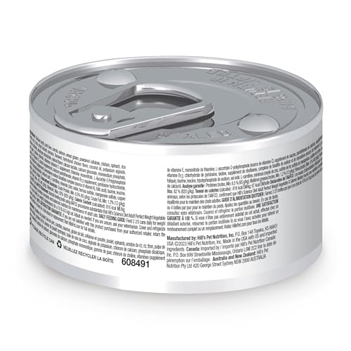 Hill's Science Diet Peso Perfecto: lata con salmón y verduras para gatos activos