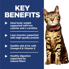 Proteína de calidad para músculos en gatos adultos con Hill's Science Diet.
