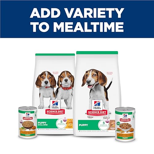 Minerales equilibrados en Hill's Science Diet Puppy para huesos y dientes fuertes.