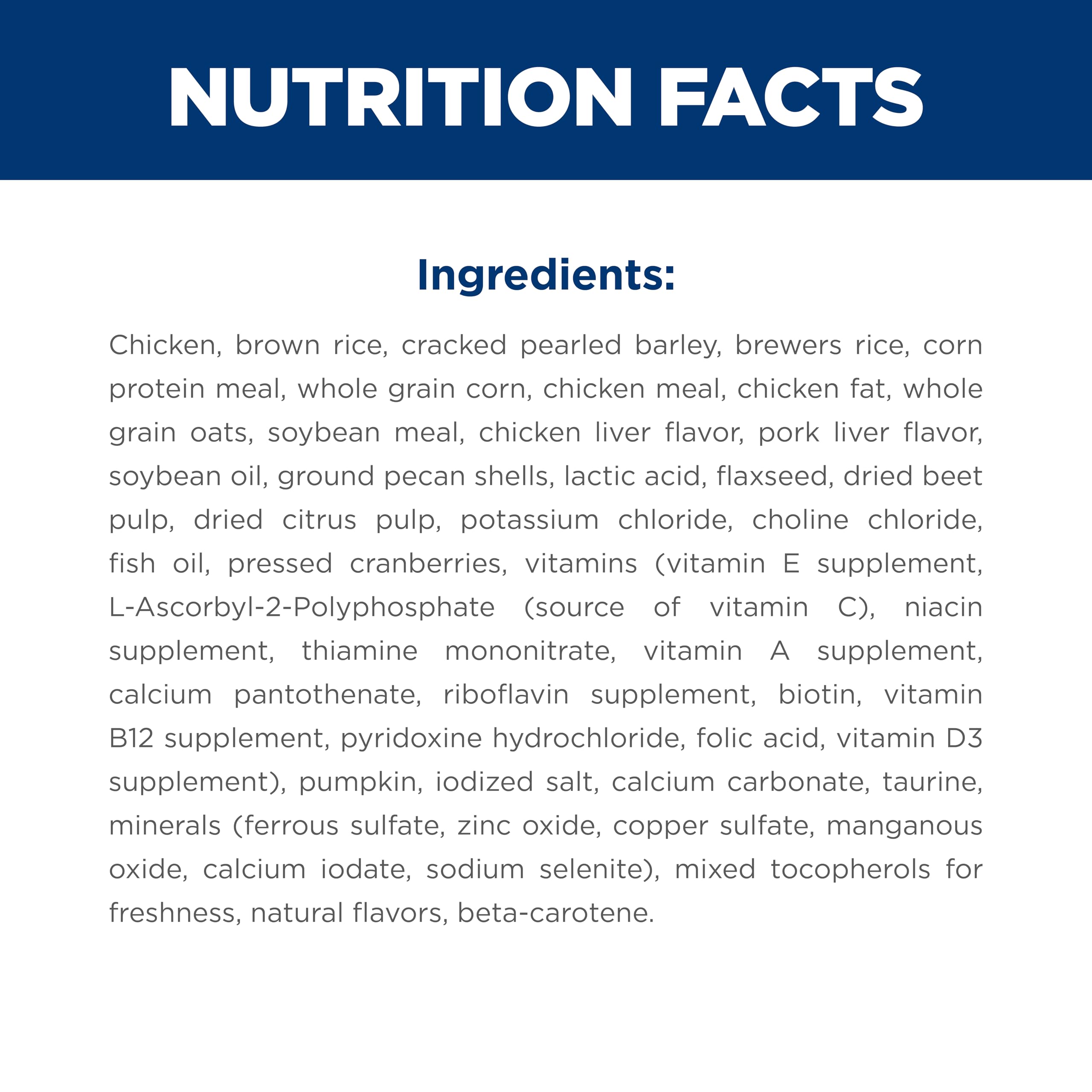Hill's Science Diet sin colorantes ni conservantes artificiales para una dieta limpia.
