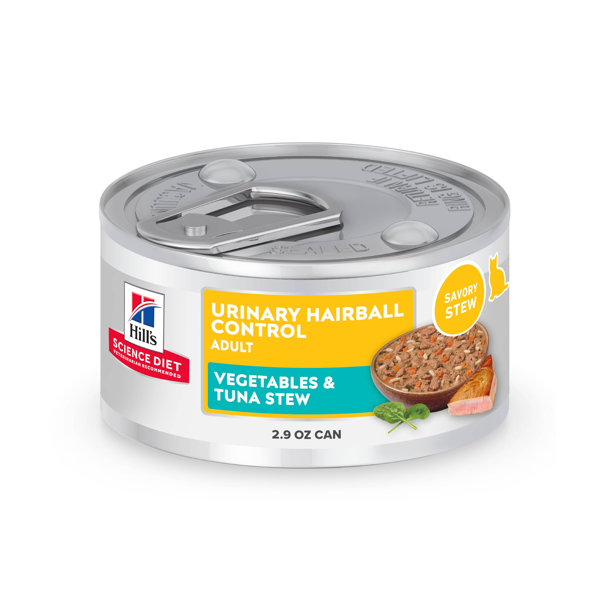 Hill's Science Diet lata de 2.9 oz con control de bolas de pelo para gatos y apoyo urinario