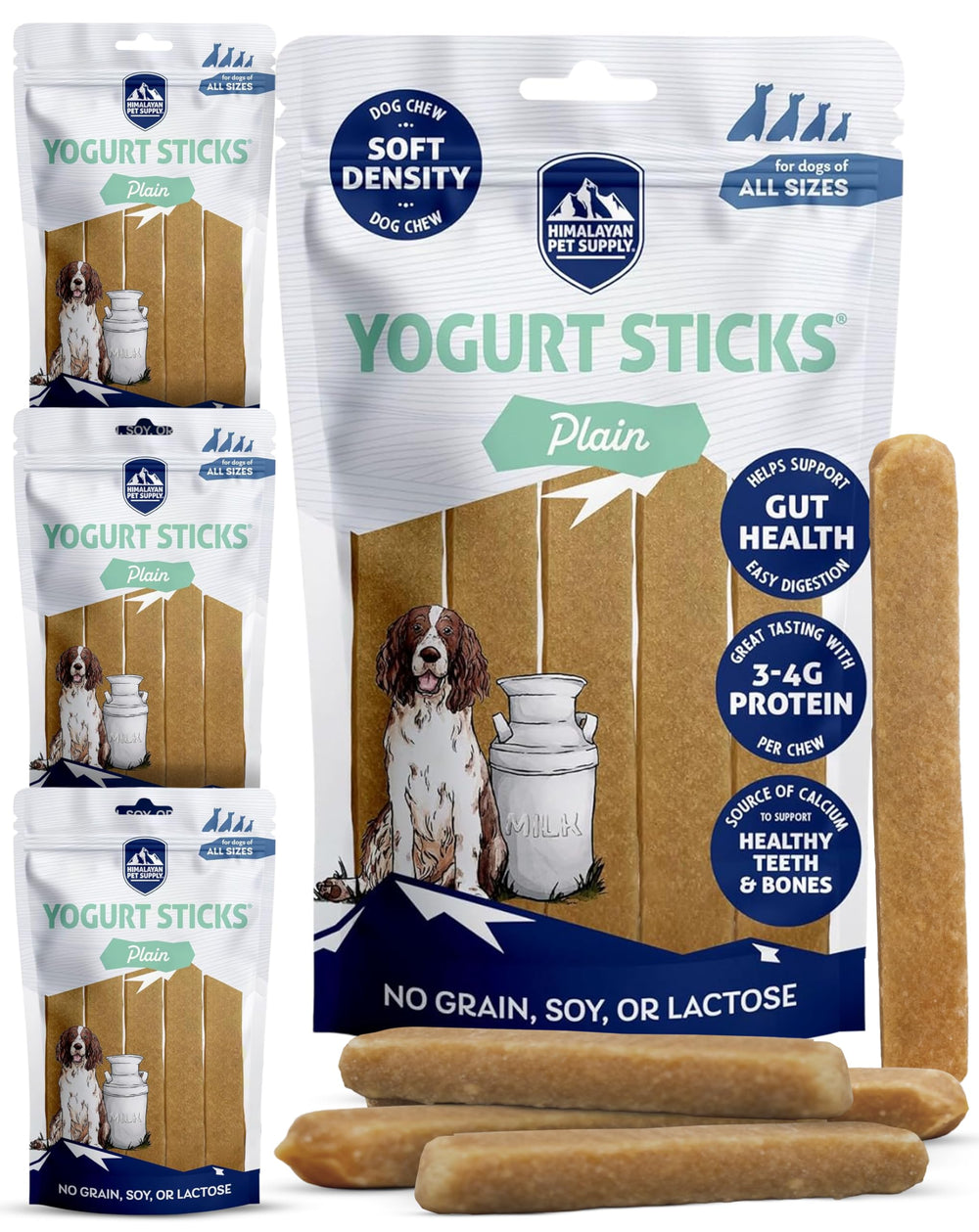 Himalayan Dog Chew bastones de yogur para digestión suave en perros