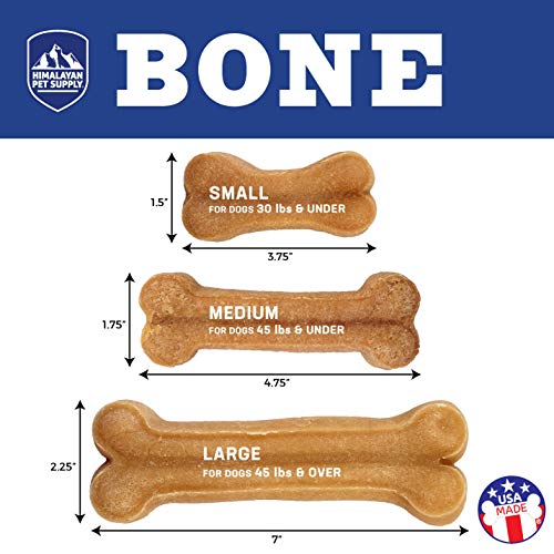 Himalayan Dog Chew Bone Grande para perros 45 lb en adelante.