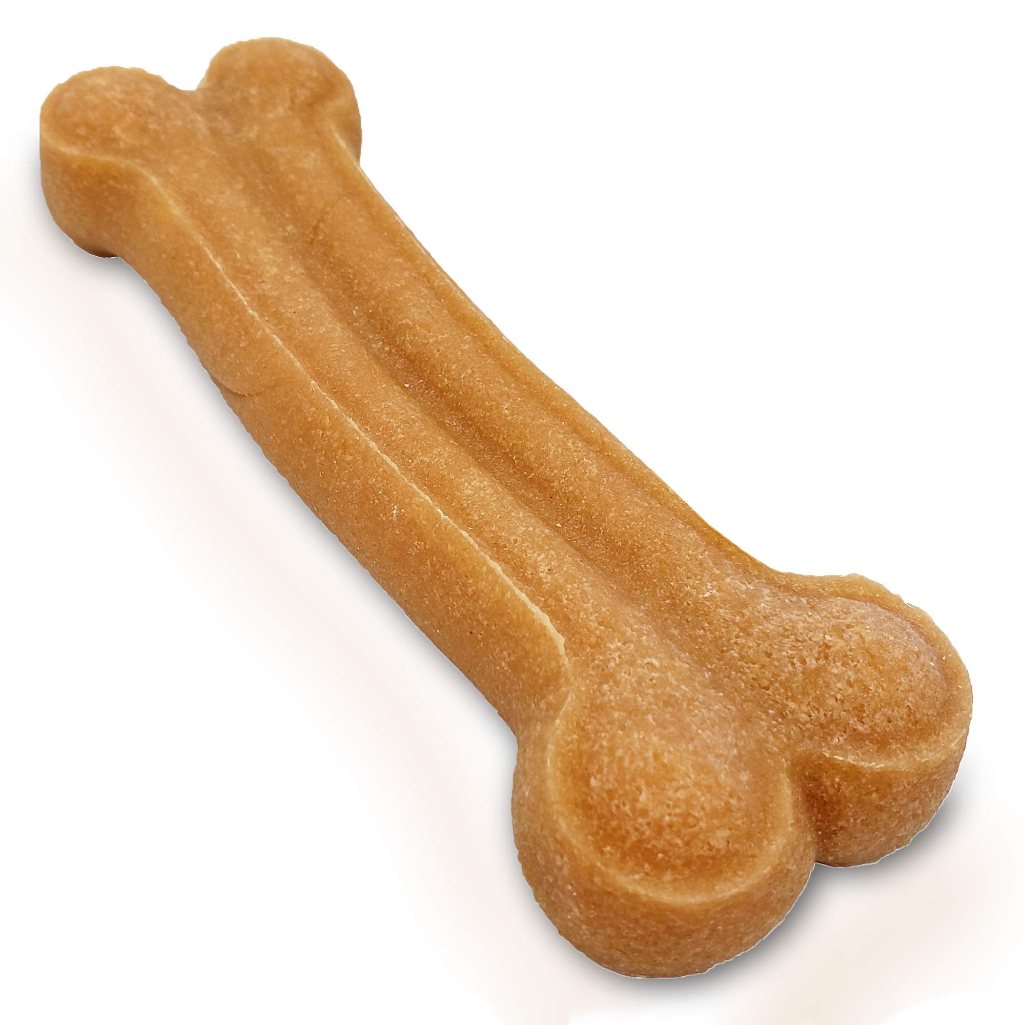 Himalayan Dog Chew Bone Grande, textura: superficie dura para masticadores constantes.