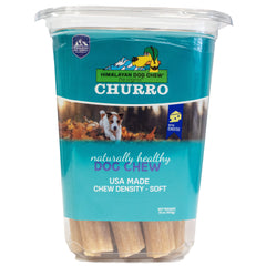 Himalayan Dog Chew Churro Cheese, 6 pulgadas, para masticación sostenida y sabor intenso.