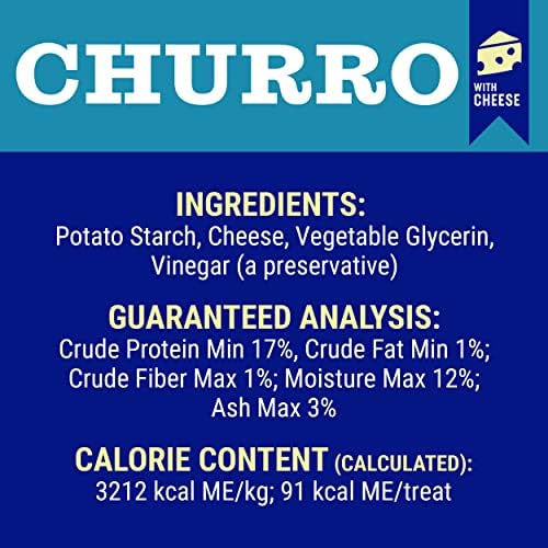 Himalayan Dog Chew Churro sin lactosa, opción para estómagos sensibles.