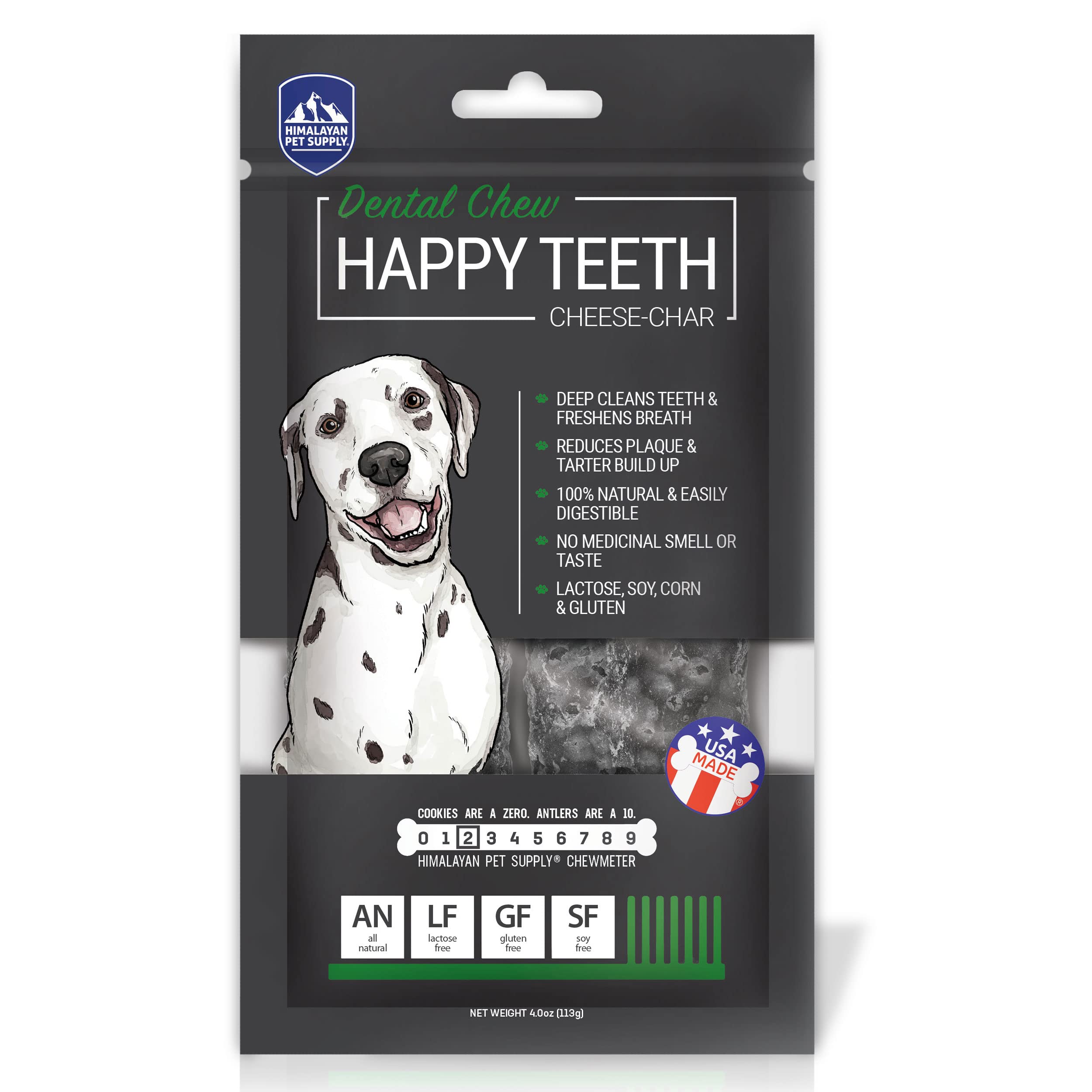Himalayan Dog Chew Dientes Felices Queso Yak: ayuda a la higiene dental diaria